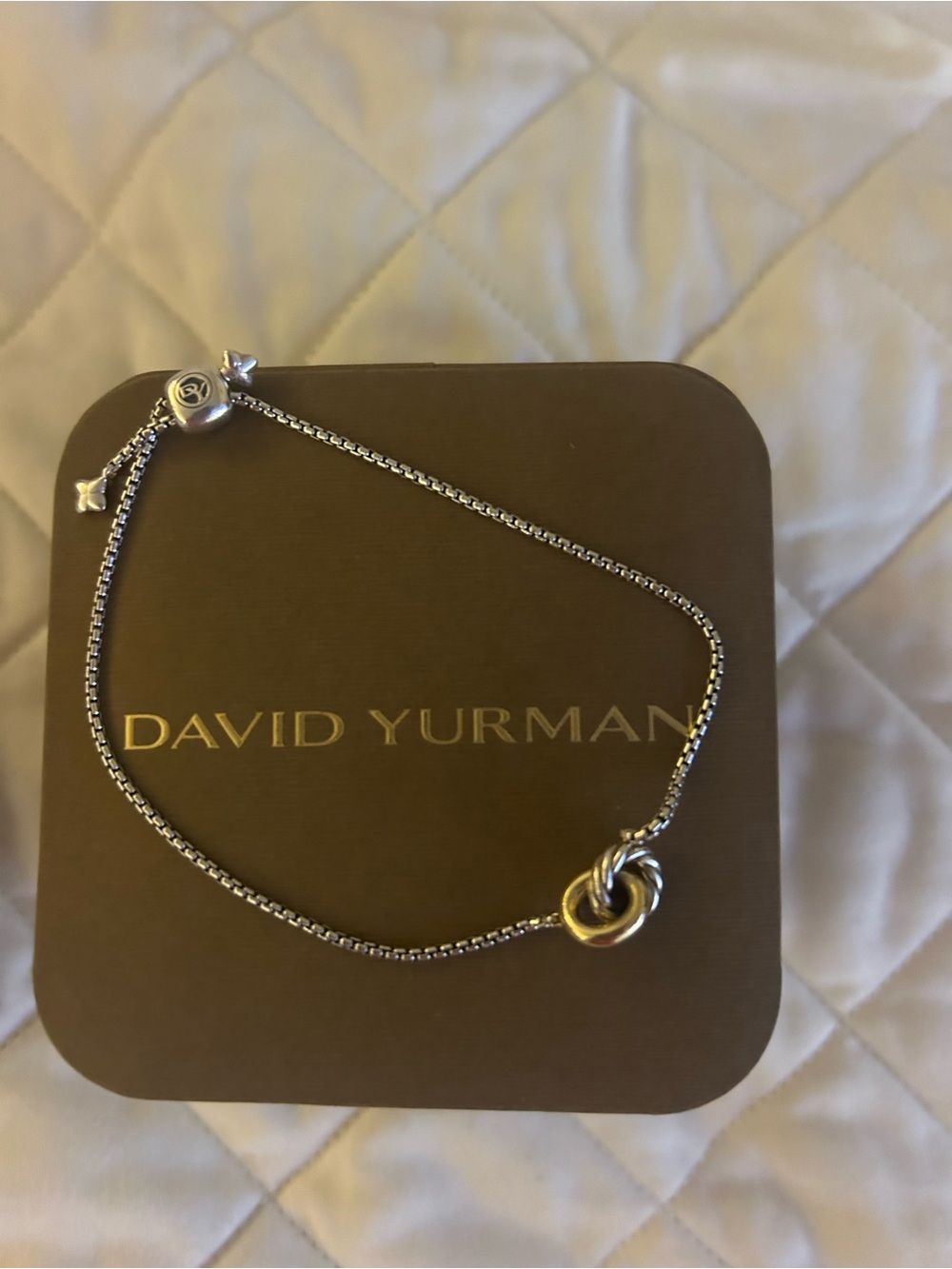 Petite Two-Tone Knot Bracelet — Silver & Gold - Picture 5 of 5